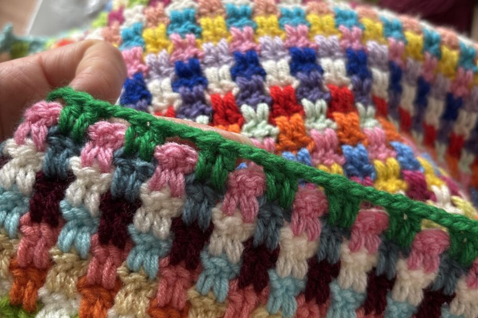 scrap yarn blanket